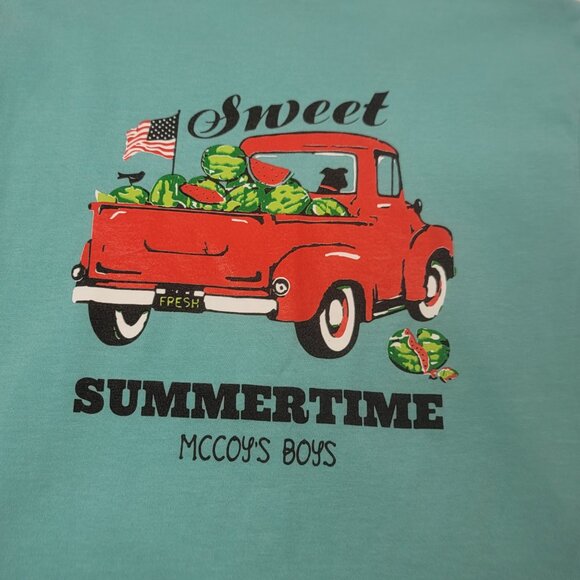 Cardin McCoy Aqua Short Sleeve Shirt (Size S) Sweet Summertime - Picture 2 of 10